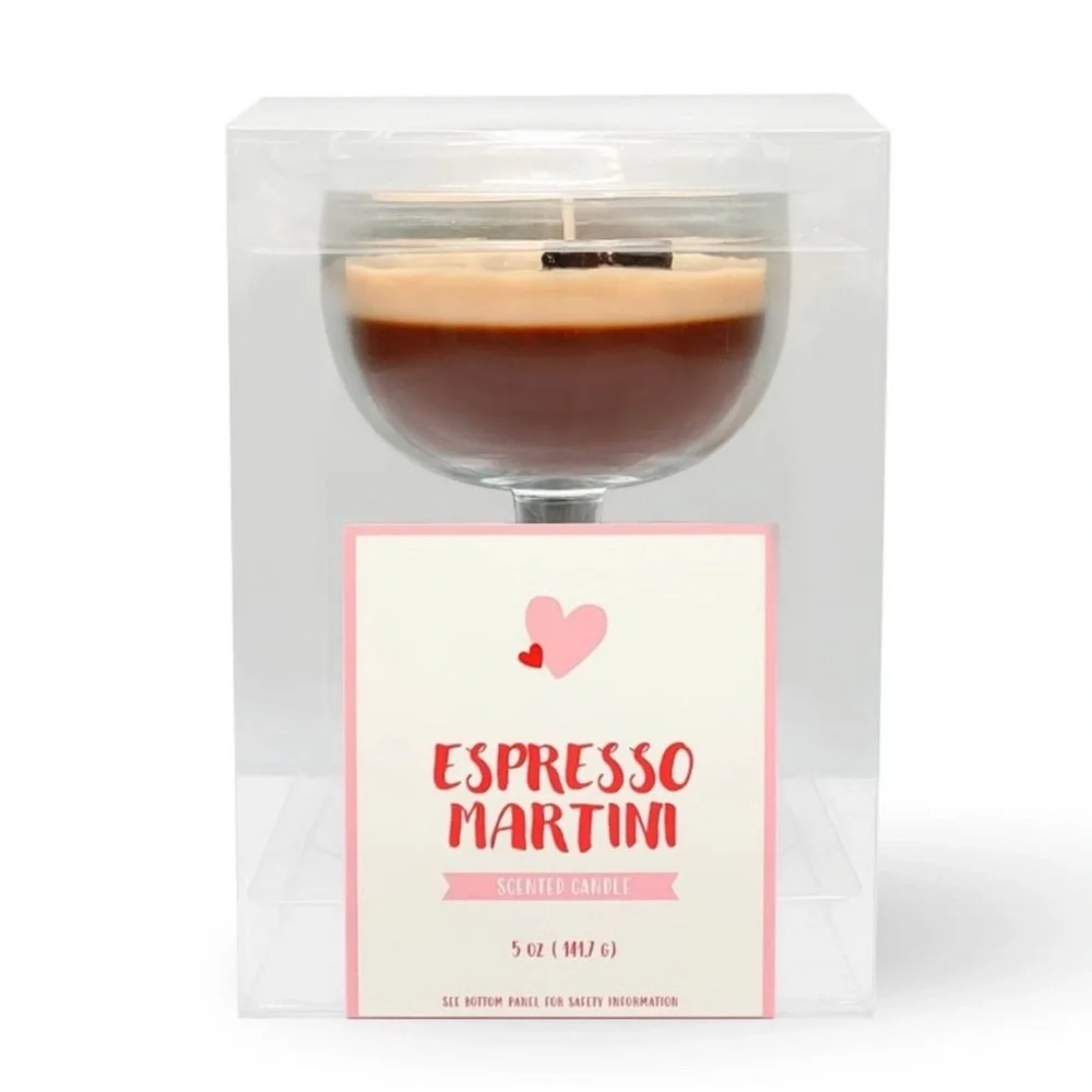 Glass Espresso Martini Coffee Chocolate Scented Candle